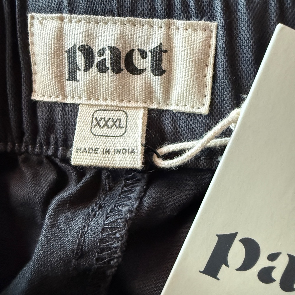 Pact Organic Cotton Twill Drawstring Pants Size XXXL in Storm Gray NWT - Picture 4 of 10